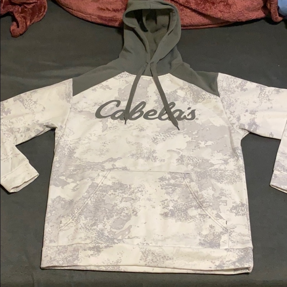 Cabelas white camo hoodie sweatshirt brand new